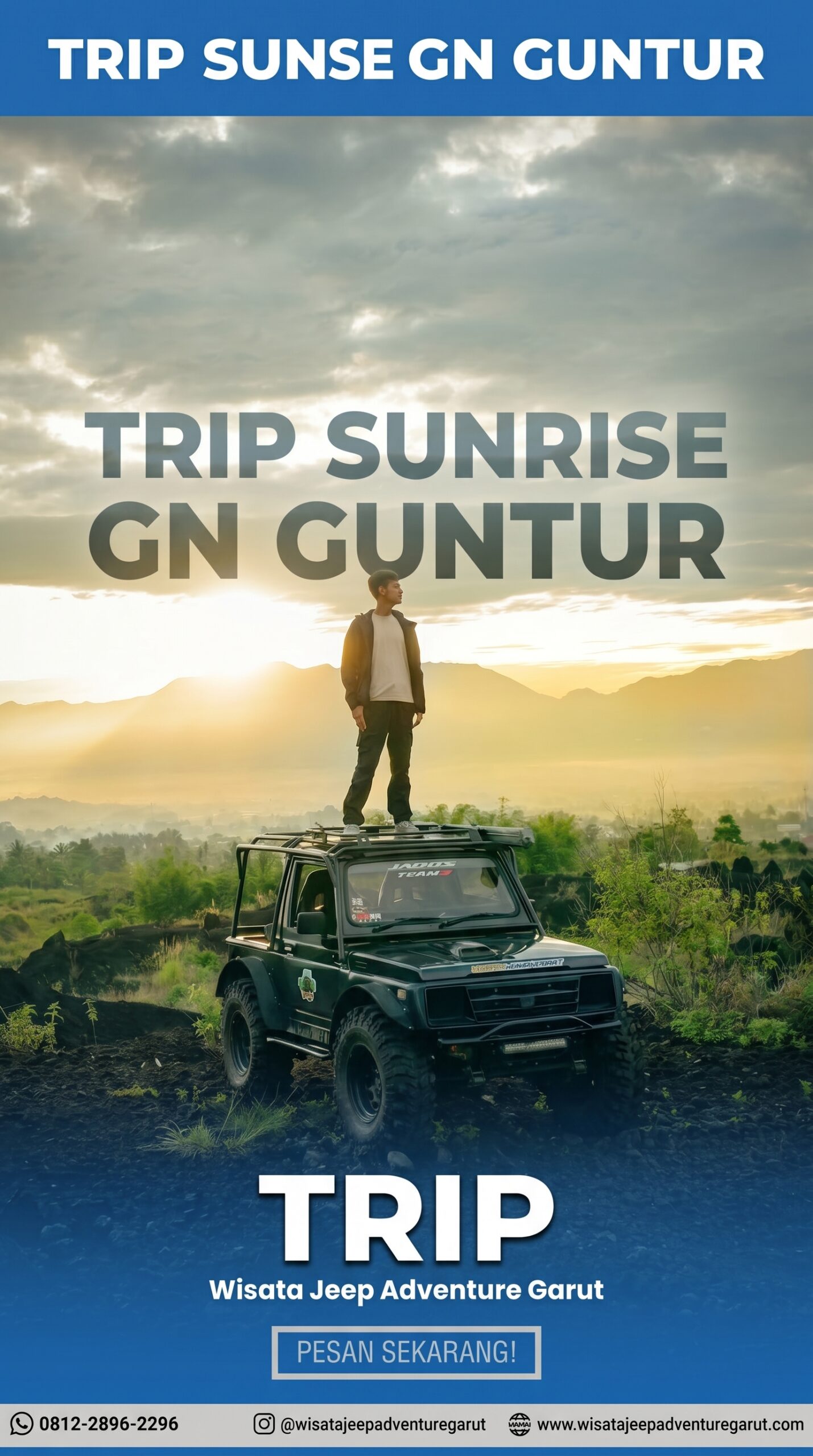 trip sunrise gunung guntur potrait